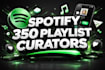 submit your music to spotify 350 playlist curators