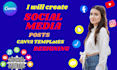 design editable canva social media posts and canva templates