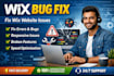 fix wix website issues, bug and troubleshooting