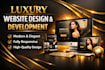 build luxury website design and website development