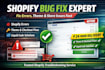 fix shopify bug error and store issue errors and troubleshooting