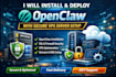 develop open claw, openclaw setup and secure installation with server deployment
