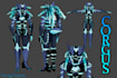 3d character model in low poly psx style
