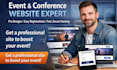 build modern event and conference website with registration