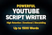 write engaging youtube video scripts and motivational speeches