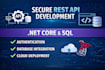 develop secure rest API using dotnet core and sql