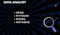 do statistical data analysis in spss, python, excel, rstudio
