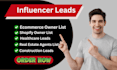 influencer leads, ecommerce leads, for influencer marketing