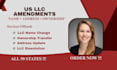 do llc name change, llc ownership transfer, llc address change, llc dissolution