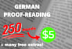 proofread your german script