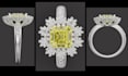 design custom diamond engagement ring cad 3d model for 3d printing