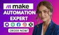make com automation made com fix make com zapier expert crm api integration