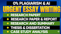 do urgent essay editing, research, summary and case studies