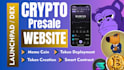 create token ico solana erc20 memecoin dex smart contract crypto presale website