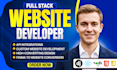 build custom ai website and app, full stack developer, front end developer