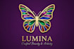 make colorful butterfly logo design with my own creativity