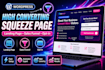 create a responsive squeeze page and opt in landing page
