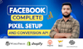setup shopify facebook conversion API, meta pixel, server side tracking via GTM
