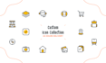 create saas startup, tech business, app icon and logo