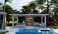 do backyard landscape design garden patio rendering pergola, outdoor pool design