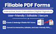 design professional, interactive, and fillable PDF form