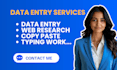 do accurate data entry, web research and copy paste task