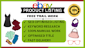 do ebay listing, ebay SEO optimizer, ebay product listing