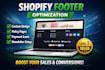 fix and optimize your shopify footer for more sales