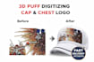 embroidery digitizing for cap