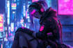 drawing superhero cyberpunk character