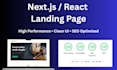 build a high performance react or nextjs landing page