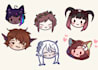draw cute animated chibi head
