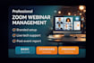 manage white label zoom webinar technical production