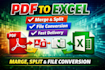 convert PDF to excel with clean formatting and fast delivery