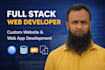 develop custom website as full stack web developer