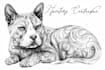 do stunning pet tattoo design in line art