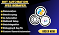 develop ai automation bot, scraper task automation system with selenium python