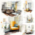 do watercolor style architectural or interior illustration