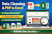 clean, format, merge, split excel data