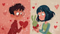 draw cartoon vector illustration for valentine