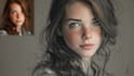 create a traditional freehand portrait drawing