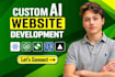 create an custom ai website with chatbot and n8n automations