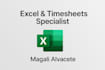 create excel spreadsheets, do data entry and prepare timesheets