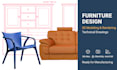 design 3d furniture models, rendering, and technical drawing