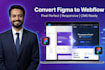 convert figma design to responsive webflow website webflow website development