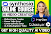 create online course video using heygen, synthesia ai, colossyan elearning ai