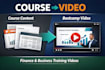 repurpose finance and business course content bootcamp video presentation design