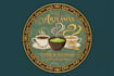 create a coffee tea green tea logo with express deliver