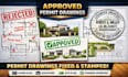 fix rejected architectural permit drawings with licensed stamp