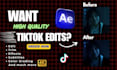 create a tiktok edit using after effects